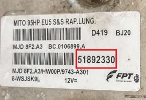 Alfa Romeo - Mito vanaf 2008 Motor ECU reparatie